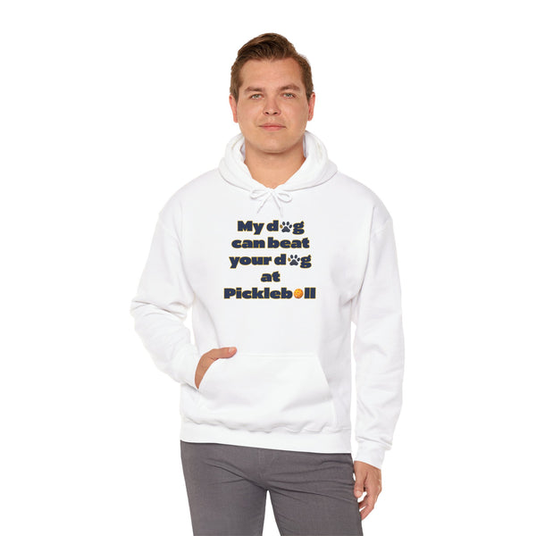 Pickleball Playful Dog Lover's Hoodie, Unisex Pet Sweatshirt, Pickleball Enthusiast Gift, Funny Dog Sweatshirt for Pet Owners