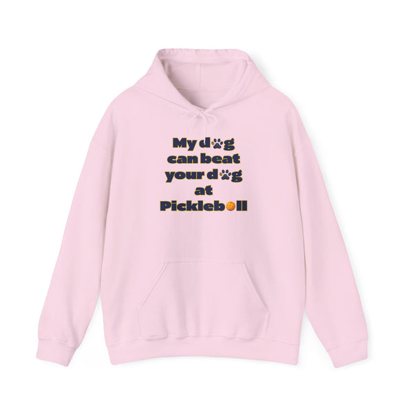 Pickleball Playful Dog Lover's Hoodie, Unisex Pet Sweatshirt, Pickleball Enthusiast Gift, Funny Dog Sweatshirt for Pet Owners