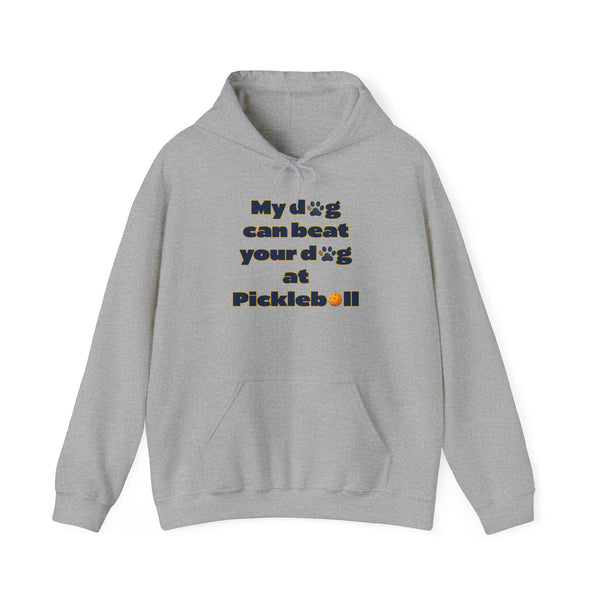 Pickleball Playful Dog Lover's Hoodie, Unisex Pet Sweatshirt, Pickleball Enthusiast Gift, Funny Dog Sweatshirt for Pet Owners