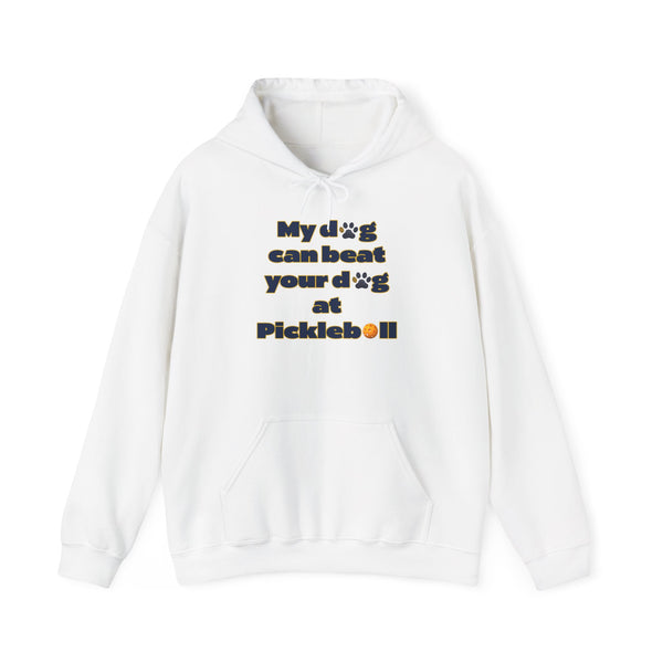 Pickleball Playful Dog Lover's Hoodie, Unisex Pet Sweatshirt, Pickleball Enthusiast Gift, Funny Dog Sweatshirt for Pet Owners
