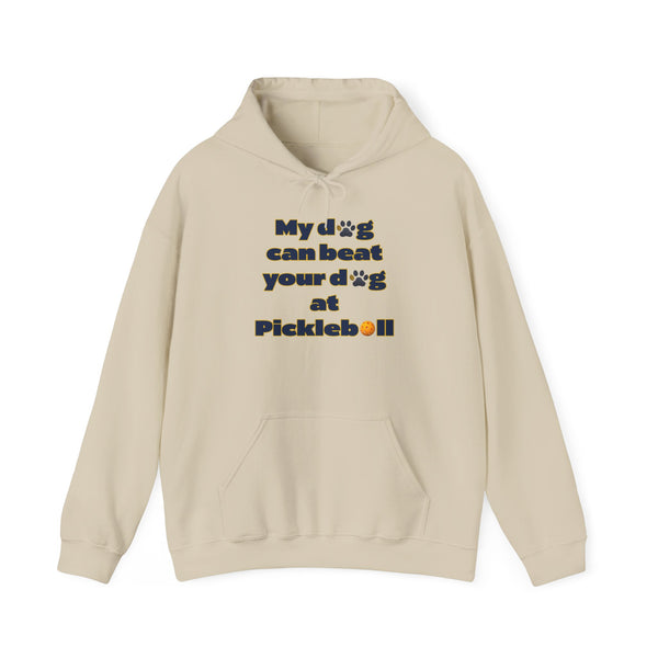 Pickleball Playful Dog Lover's Hoodie, Unisex Pet Sweatshirt, Pickleball Enthusiast Gift, Funny Dog Sweatshirt for Pet Owners