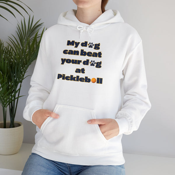 Pickleball Playful Dog Lover's Hoodie, Unisex Pet Sweatshirt, Pickleball Enthusiast Gift, Funny Dog Sweatshirt for Pet Owners