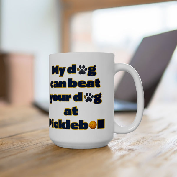 Dog Mom Ceramic Mug - Pickleball Dog Lovers Gift, Coffee Mug for Dog People, Funny Dog Owner Gift, Pet Lover Mug, Personalized Dog Mom Gift