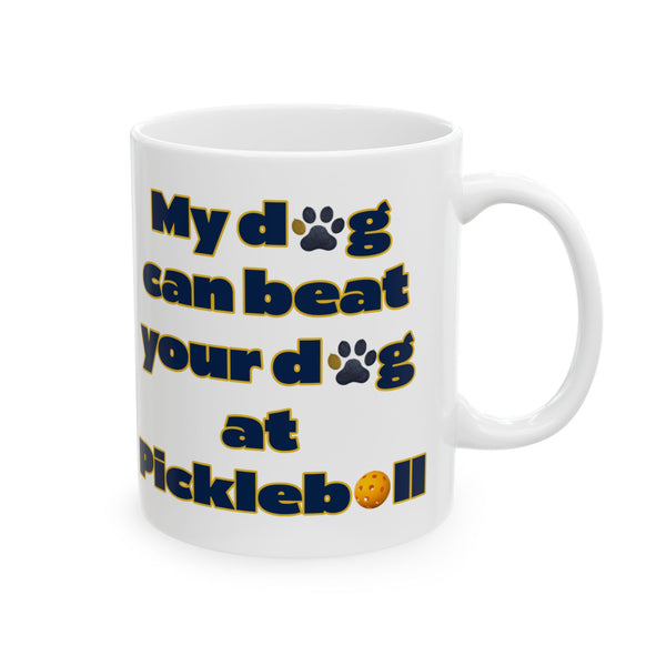 Dog Mom Ceramic Mug - Pickleball Dog Lovers Gift, Coffee Mug for Dog People, Funny Dog Owner Gift, Pet Lover Mug, Personalized Dog Mom Gift