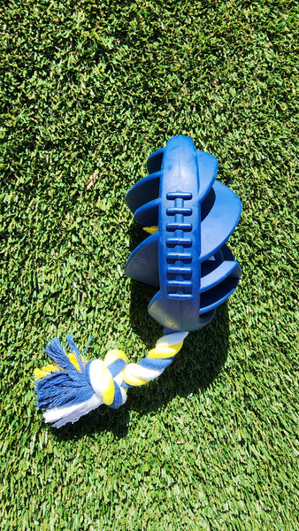 Rubber Football Chew Toy with Tug Rope - Aggressive Chewers - Teething - Puppy Toys - Har | Le Dogs